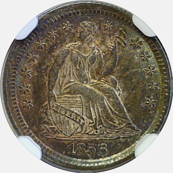 1856 Seated Liberty Half Dime  -  NGC AU-58 - Image 2