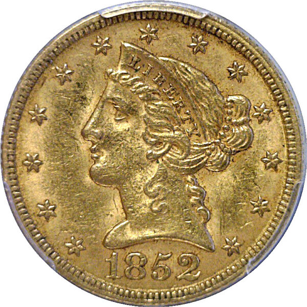 1852 $5 Liberty  -  PCGS AU-58  CAC - Image 2