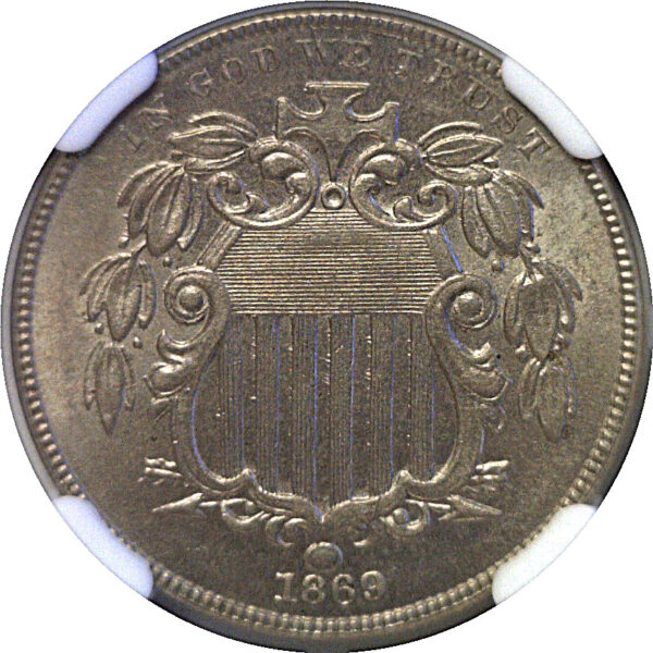 1869 Shield Nickel  -  NGC MS-64 - Image 2