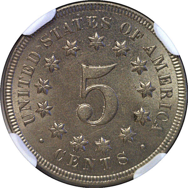 1869 Shield Nickel  -  NGC MS-64 - Image 3