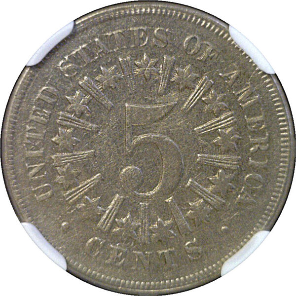 1866 Shield Nickel  -  NGC XF-45 - Image 3