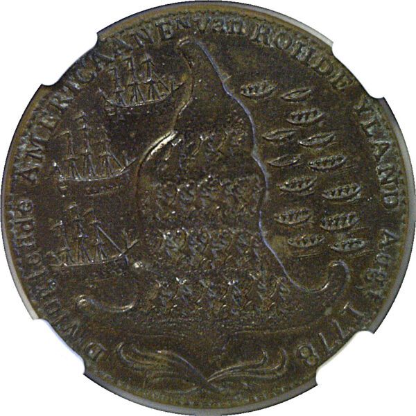 1779 Rhode Island Ship Token  -  NGC AU-55 - Image 3