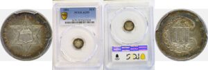 1861 Silver Three Cent  -  PCGS AU-55