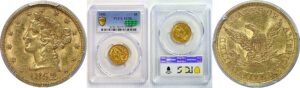 1852 $5 Liberty  -  PCGS AU-58  CAC