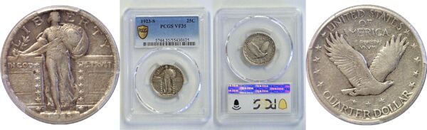1923-S Standing Liberty Quarter  -  PCGS VF-35