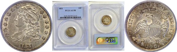 1831 Bust Dime  -  PCGS AU-58