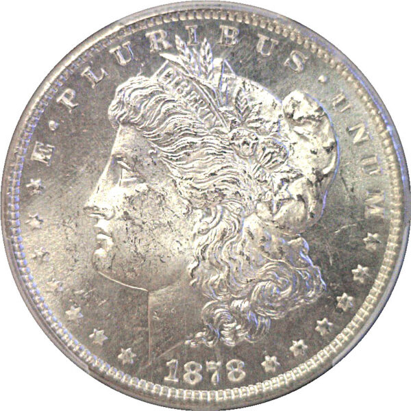 1878-7TF Reverse of 1878 Morgan Dollar PCGS MS-64  CAC - Image 2