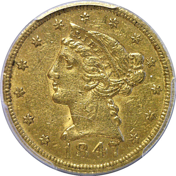 1847-C $5 Liberty  -  PCGS AU-55 - Image 2