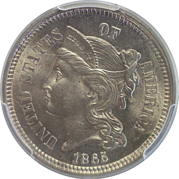 1865 Nickel Three Cent  - PCGS MS-63 - Image 2