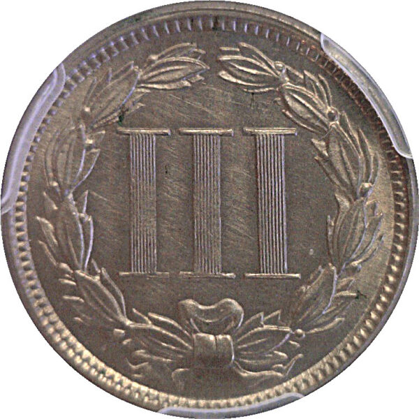 1865 Nickel Three Cent  - PCGS MS-63 - Image 3
