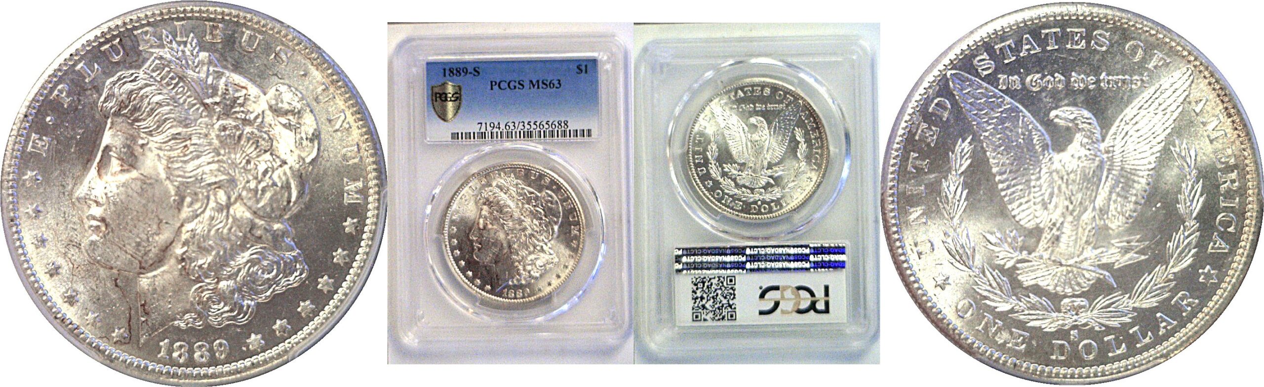 1889-S Morgan Dollar  -  PCGS MS-63