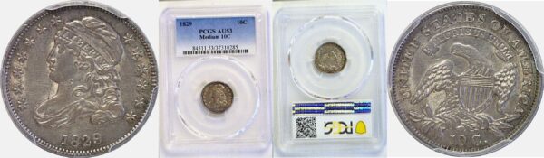 1829 Bust Dime  -  PCGS AU-53