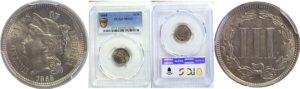 1865 Nickel Three Cent  - PCGS MS-63