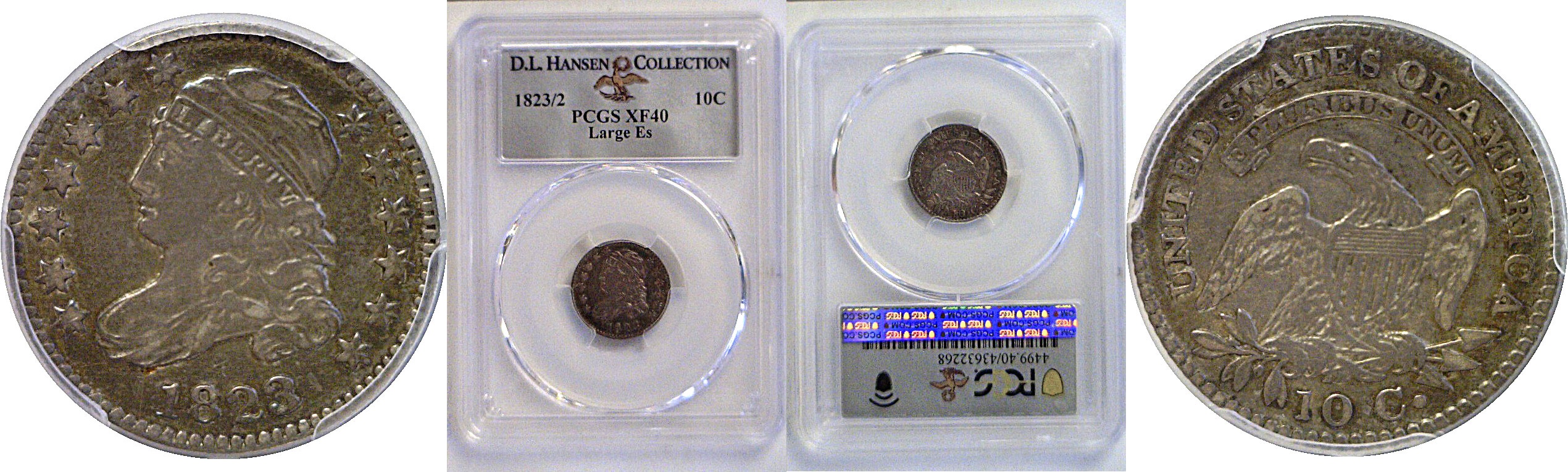 1823/2 Bust Dime  -  PCGS XF-40