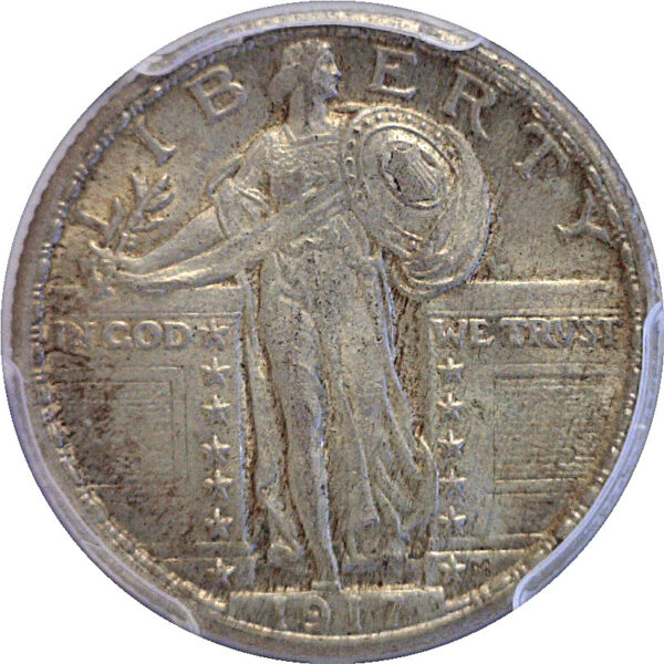 1917 T-2.  Standing Liberty Quarter  -  PCGS AU-58   CAC - Image 2