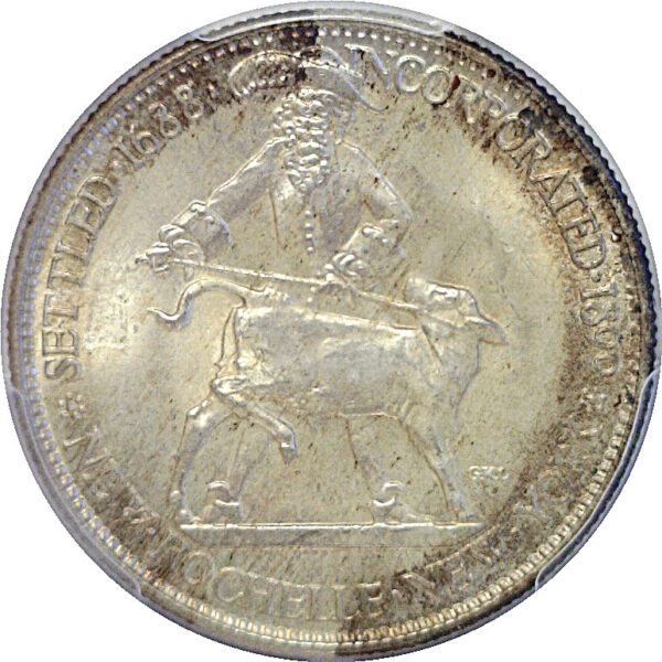 1938 New Rochelle Commemorative Half Dollar   PCGS MS-66+  CAC - Image 2