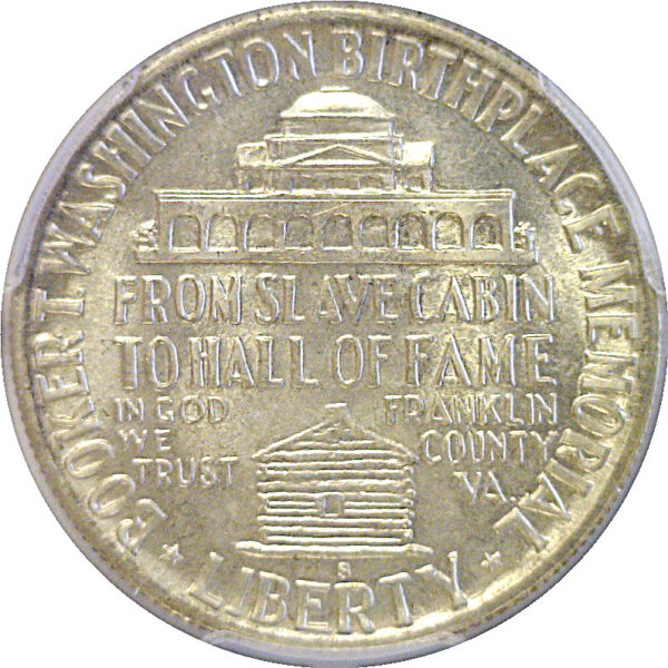 1950-S Booker T Washington Commemorative Half Dollar   PCGS MS-66+  CAC - Image 3