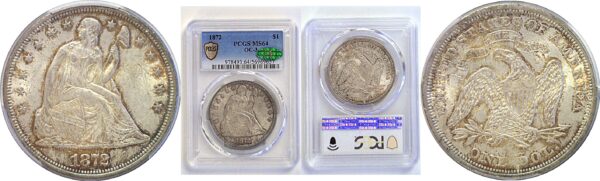 1872 Seated Liberty Dollar  -  PCGS MS-64  CAC