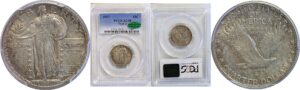 1917 T-2.  Standing Liberty Quarter  -  PCGS AU-58   CAC