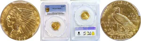 1915 $2 1/2 Indian  -  PCGS MS-62