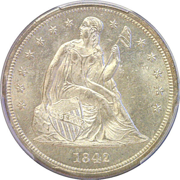 1842 Seated Liberty Dollar  -  PCGS MS-64 - Image 2