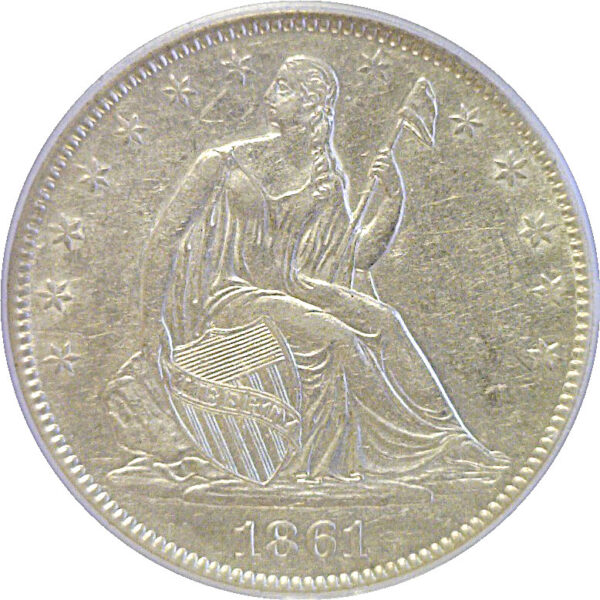 1861-O Seated Liberty Half Dollar   PCGS AU-53 - Image 2
