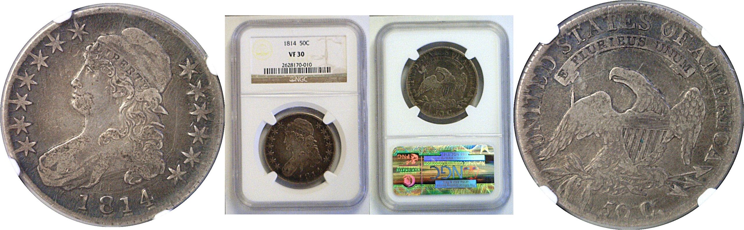 1814 Bust Half Dollar  -  NGC VF-30