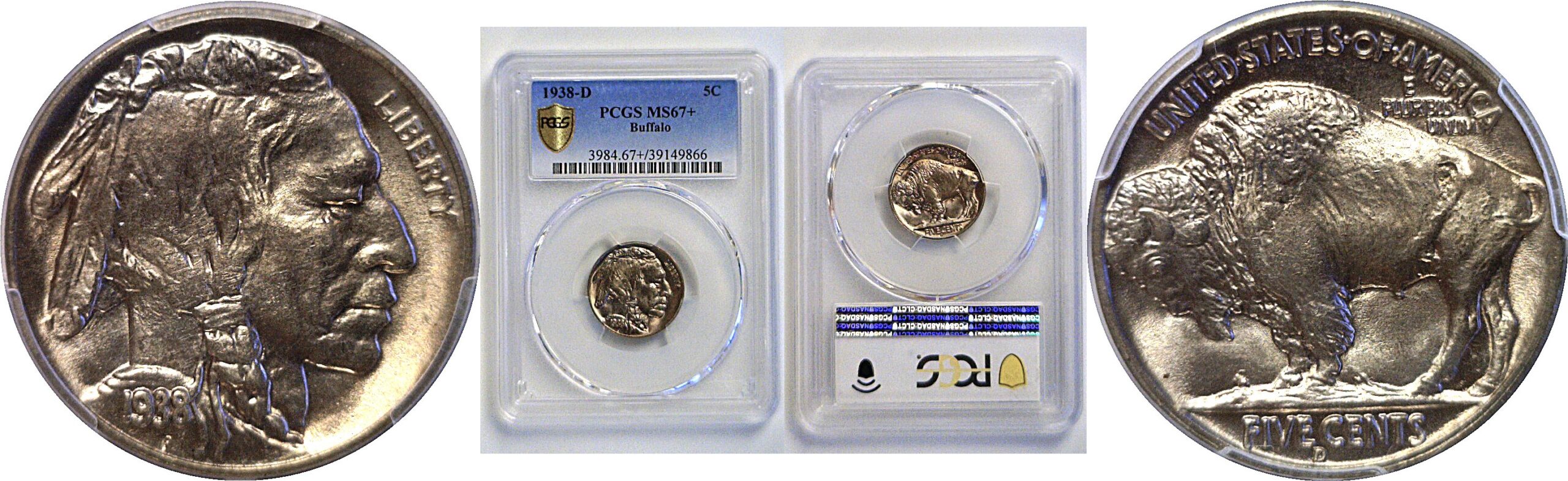 1938-D Buffalo Nickel PCGS MS-67+