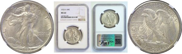 1923-S Walking Liberty Half Dollar NGC MS-62