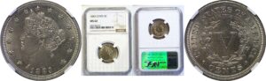 1883 With CENTS.  Liberty Nickel  -  NGC MS-62
