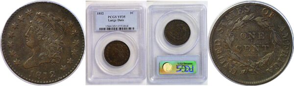 1812 Large Cent  -  PCGS VF-35