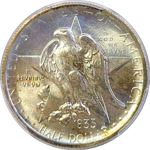 1935 Texas Commemorative Half Dollar  -  PCGS MS-67+  CAC - Image 2