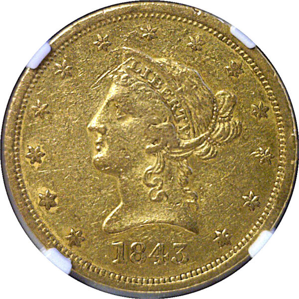 1843-O $10 Liberty. -  NGC AU-53 - Image 2