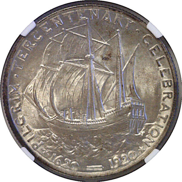 1920 Pilgrim Commemorative Half Dollar   NGC MS-66+   CAC - Image 3