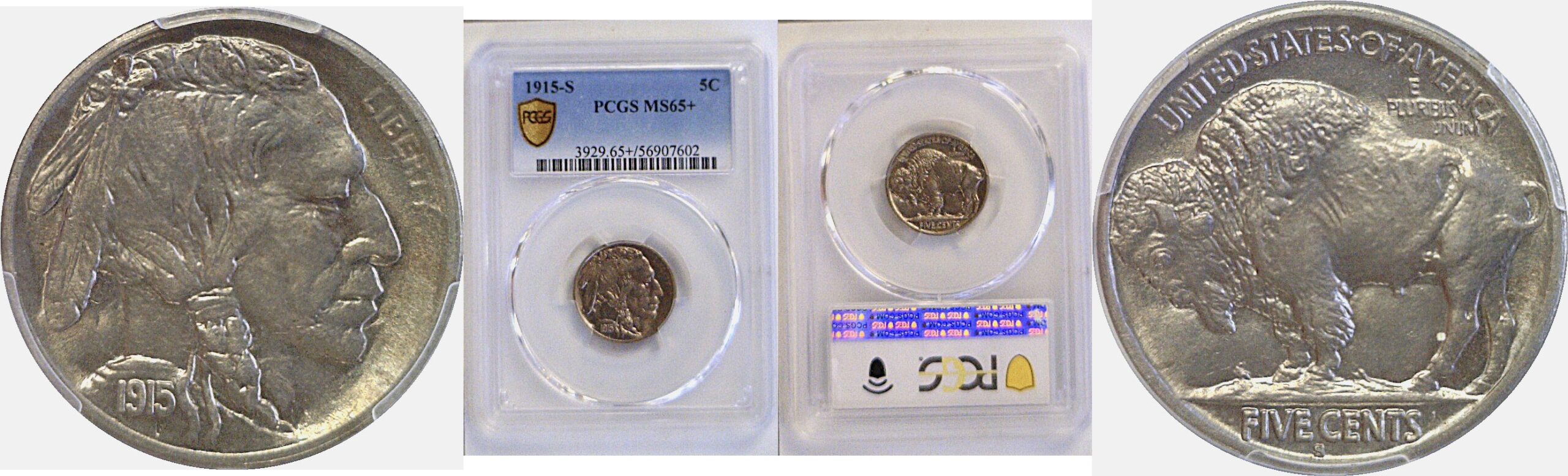 1915-S Buffalo Nickel  -  PCGS MS-65+