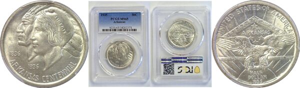 1935 Arkansas Commemorative Half Dollar PCGS MS-65