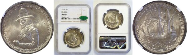 1920 Pilgrim Commemorative Half Dollar   NGC MS-66+   CAC