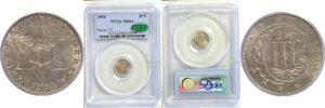 1854 Silver Three Cent. -  PCGS MS-64.  CAC