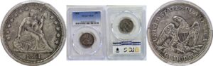 1864 Seated Liberty Quarter  -  PCGS VF-35