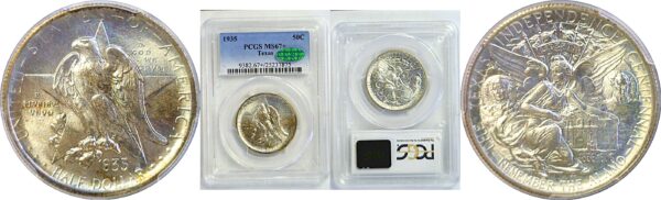 1935 Texas Commemorative Half Dollar  -  PCGS MS-67+  CAC