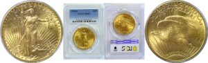 1913-S $20 St. Gaudens  -  PCGS MS-62