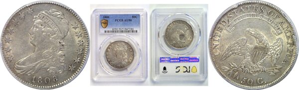 1808 Bust Half Dollar  -  PCGS AU-50