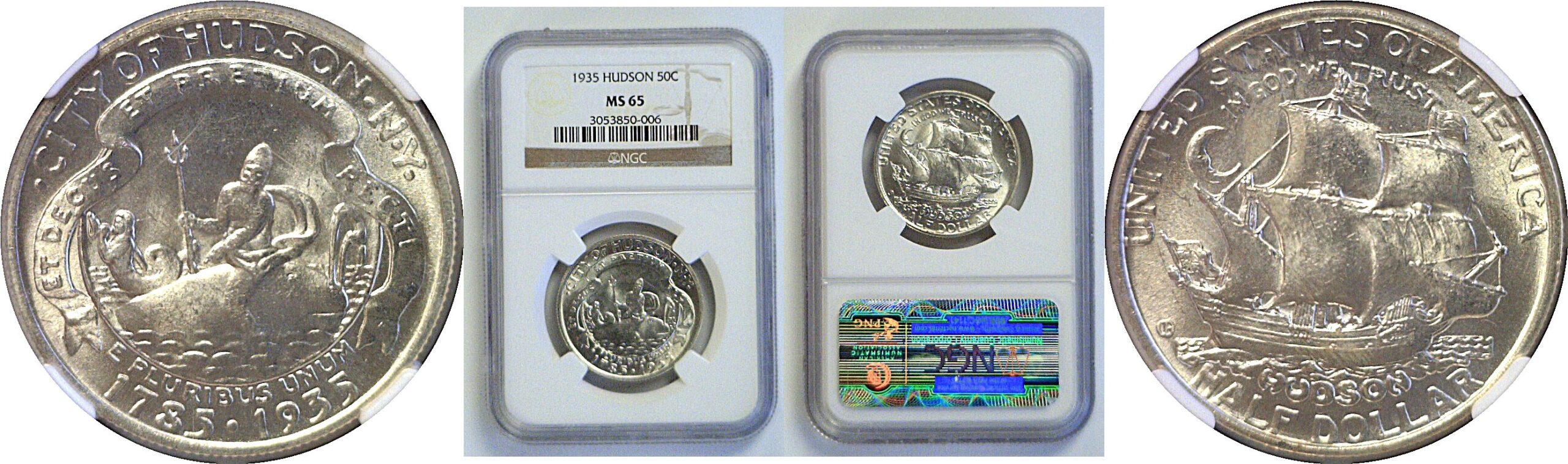 1935 Hudson Commemorative Half Dollar NGC MS-65