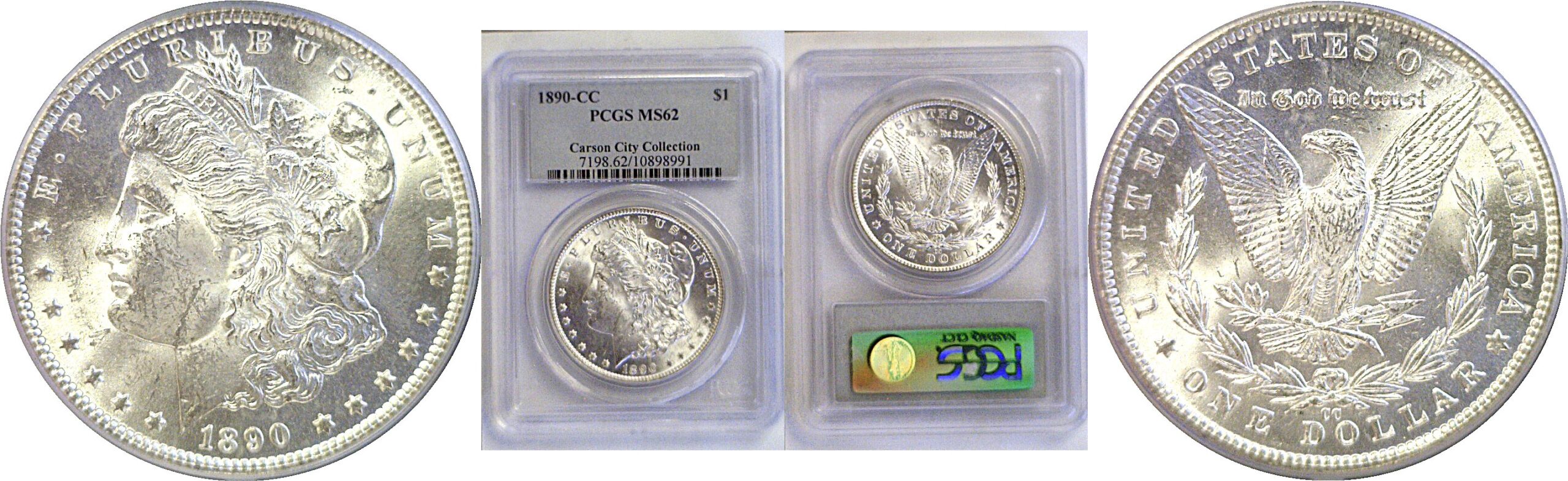 1890-CC Morgan Dollar  -  PCGS MS-62