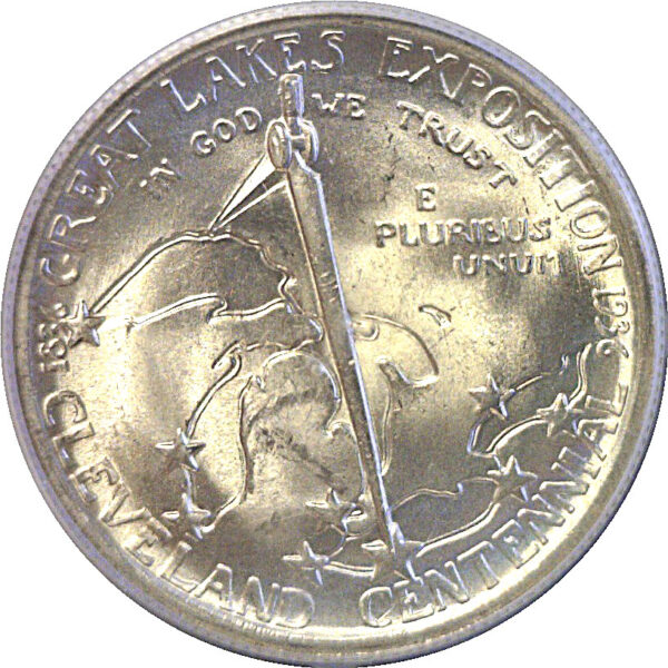 1936 Cleveland Commemorative Half Dollar PCGS MS-66 - Image 3