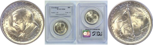 1936 Cleveland Commemorative Half Dollar PCGS MS-66