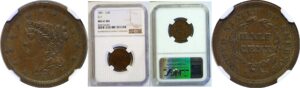 1851 Half Cent  -  NGC MS-61 BN