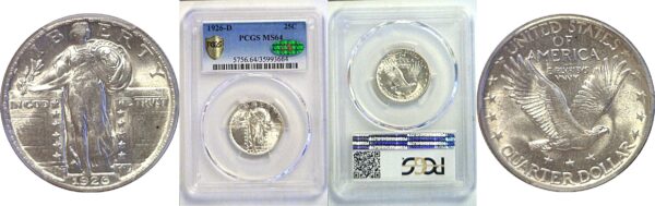 1926-D Standing Liberty Quarter  -  PCGS MS-64   CAC