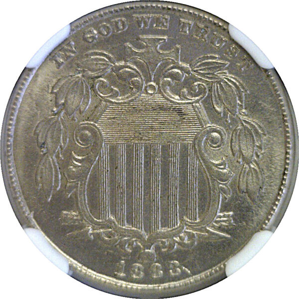 1883 Shield Nickel. -  NGC MS-62 - Image 2