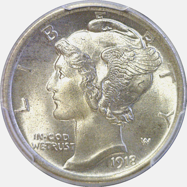 1918-S Mercury Dime  -  PCGS MS-65 FB  CAC - Image 2